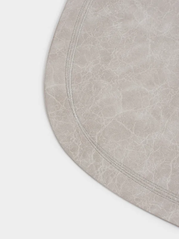 Placemat, 33x40 cm, PVC, shaped, light gray, Rock, image-3