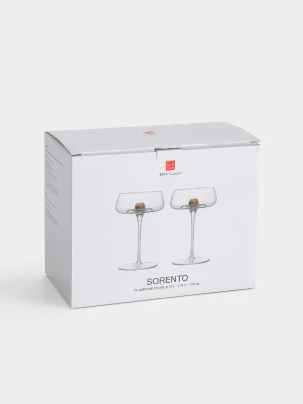 Drinking glass, 240 ml, 2 pcs, glass, Amber ball, Sorento, image-5