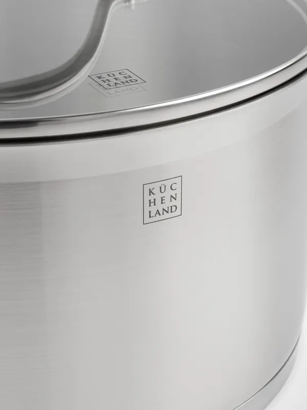 Pot, 24 cm, 6 l, with lid, Silver Stone, image-2