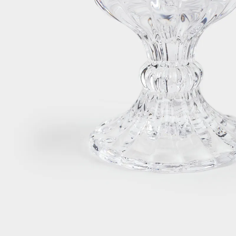 Egg stand, 7 cm, glass, Clear pattern, image-2