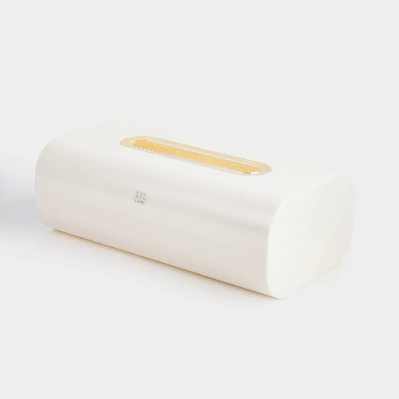 Paper napkin box, 24x14 cm, plastic / acrylic, milky, Eleos, image-1