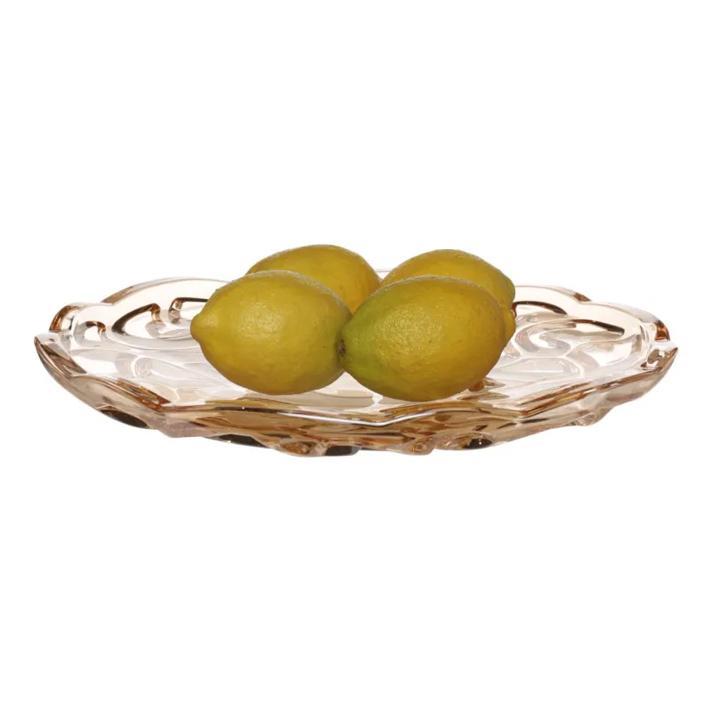 Dish, 32 cm, glass R, amber, Patterns, Gala, image-2