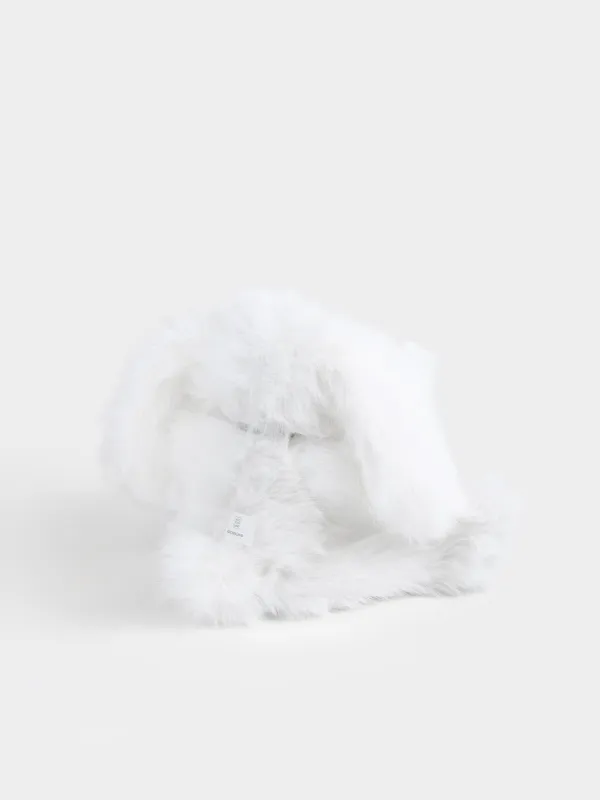 Toy, 37 cm, soft, with movable paws, polyester, light grey, Rabbit, Rabbit, image-1