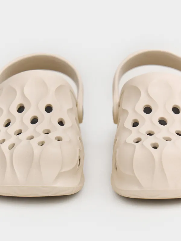 Clogs, size 35-36, EVA, beige and black, Sabot, image-2