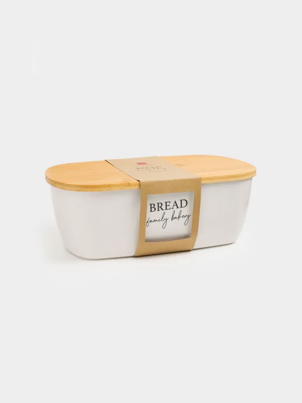 Bread box, 37x21x13 cm, with cutting board, bamboo, oval, Dairy, Bread/Bakery, Course, image-6