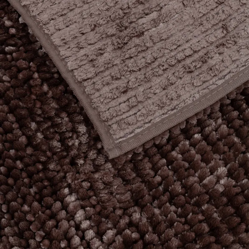 Mat, 50x80 cm, anti-slip, polyester, brown, Fluff, image-3