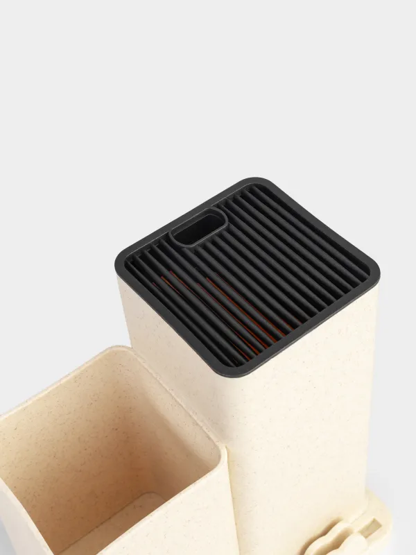 Stand for knives and kitchen accessories, 23 cm, 2 units, plastic, milk, Speck-light, image-4