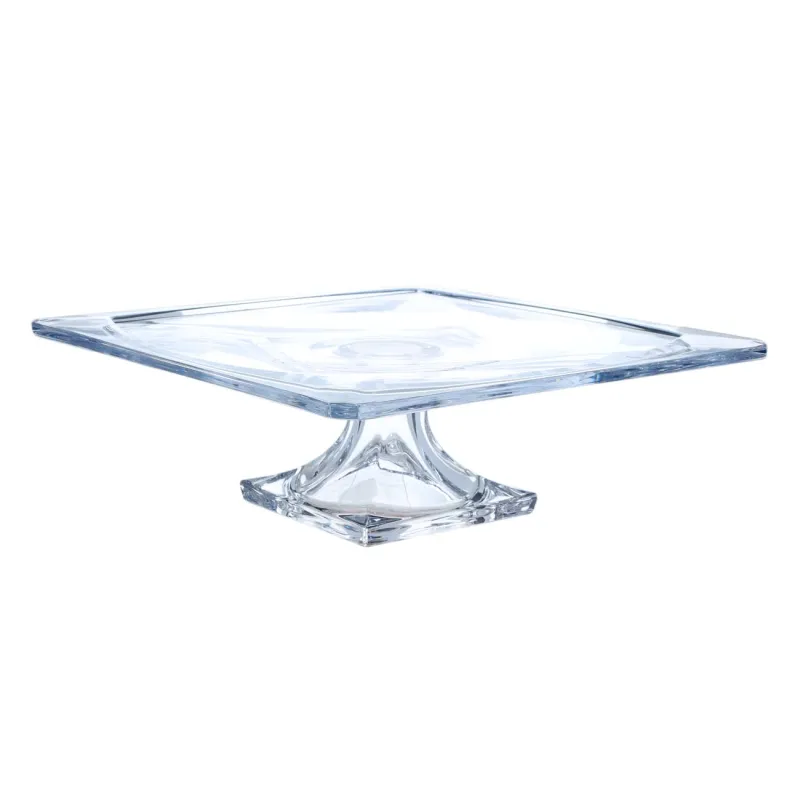 Dish on a leg, 29x10 cm, glass, Tulip light, image-1