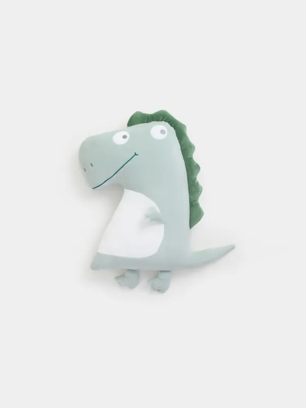 Decorative pillow, 45x33 cm, spandex / polyester, green, Dinosaur, Dino, image-0