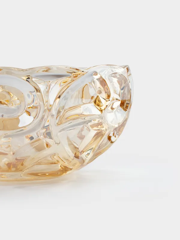 Salad bowl, 24x11 cm, 2.8 l, glass R, amber, Patterns, Gala, image-4