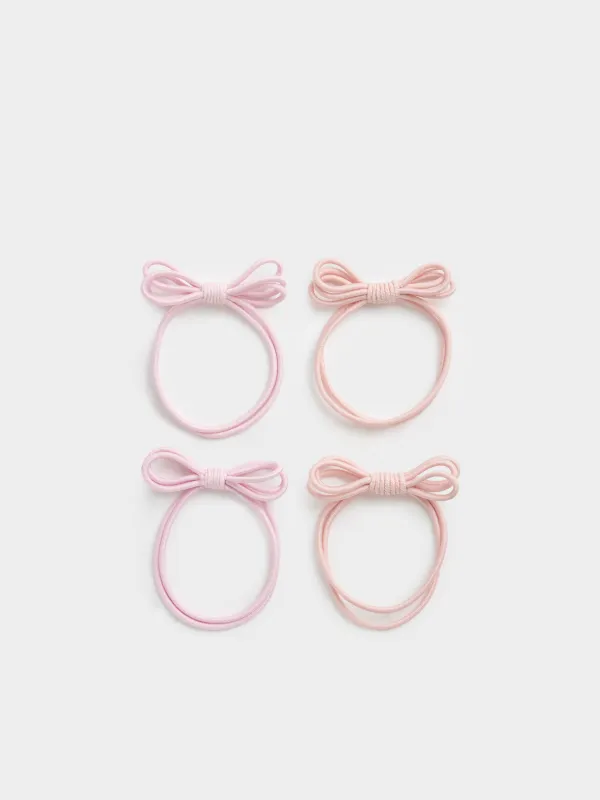Hair tie set, 5 cm, 4 pcs, for children, polyester, Gracile, image-0