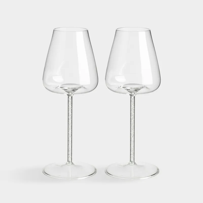 Drinking glass, 450 ml, 2 pcs, glass / rhinestones, Sorento crystal