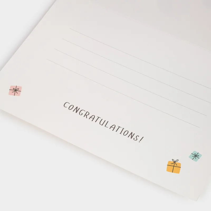 Gift envelope, 12x17 cm, paper, white, Dogs with balloons, Birthday, image-4