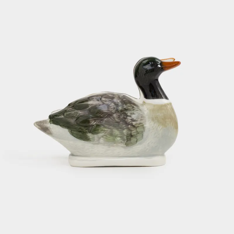 Napkin holder, 15 cm, with toothpick compartment, ceramic, Ducks and duckling, Duck, image-2
