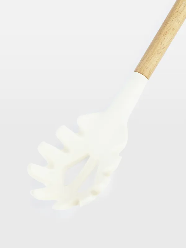 Spaghetti spoon, 32 cm, silicone / wood, beige, Provence, image-1