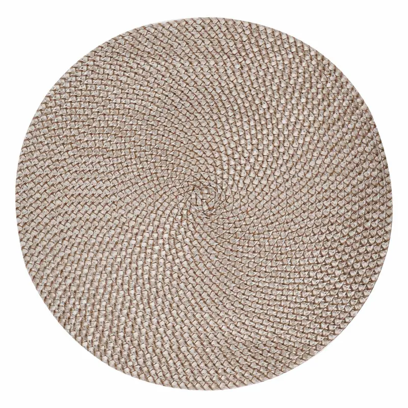 Napkin for appliances, 38 cm, polypropylene/PET, Round, Sand, Circle Braid