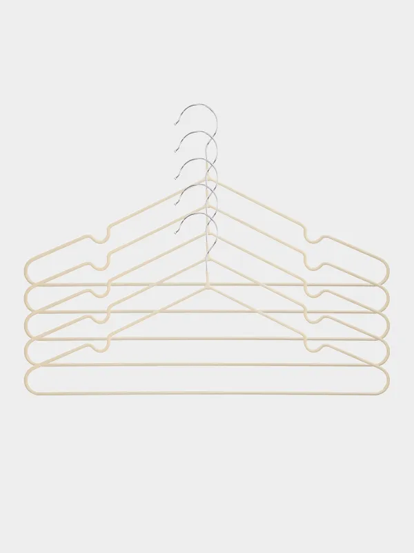 Hanger, 40 cm, 5 pcs, metal coated, beige, Colorful house, image-0