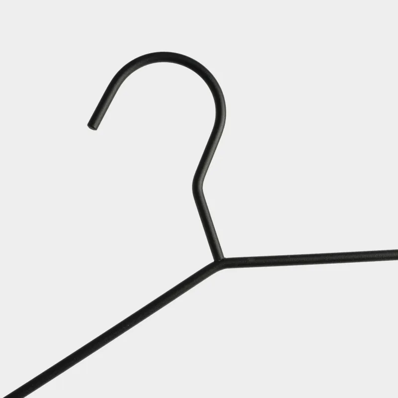 Hanger for trousers/skirts, 38 cm, 3 levels, metal / wood, black, Attic, image-1