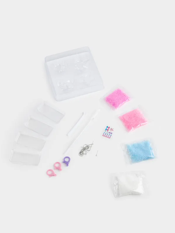 Creative kit, 4 items, quartz painting, plaster, Keychains, Creative, image-1