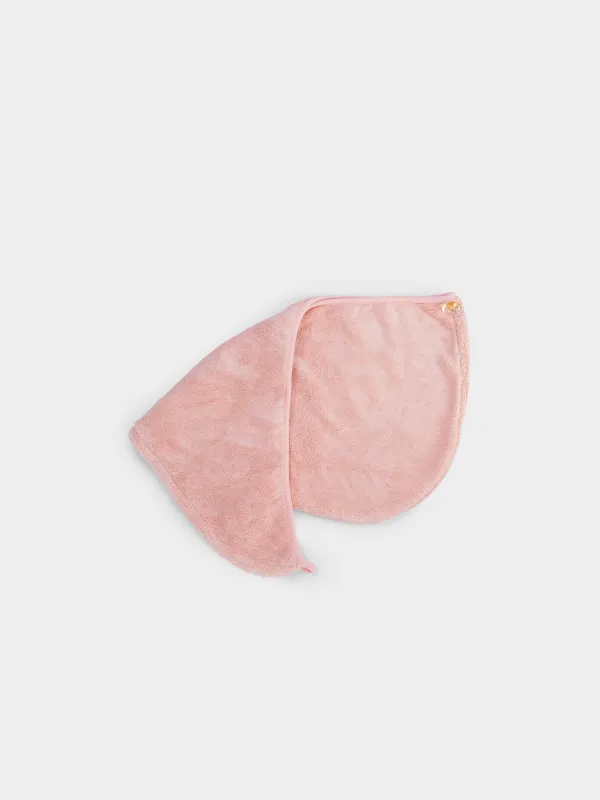 Turban towel for hair, 58x26 cm, polyester, powder, Bamboo spa, image-3