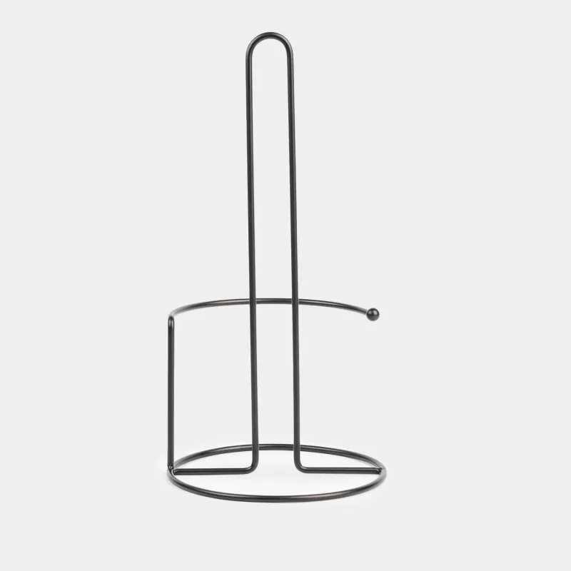 Paper towel holder, 25 cm, metal, Black, Twist black