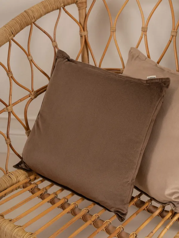 Decorative pillow, 45x45 cm, velvet, brown, Silk velvet, image-2
