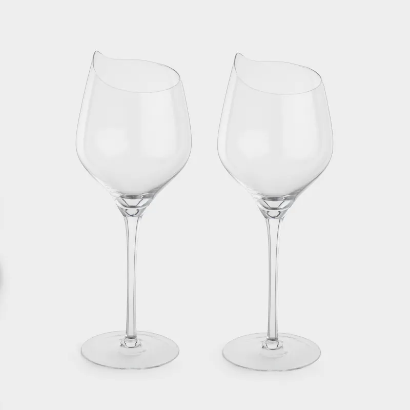 Drinking glass, 400 ml, 2 pcs, crystal glass, Charm L wavy