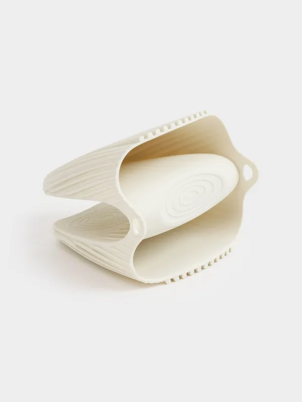 Potholder, 10 cm, silicone, beige, Wavelet, image-4