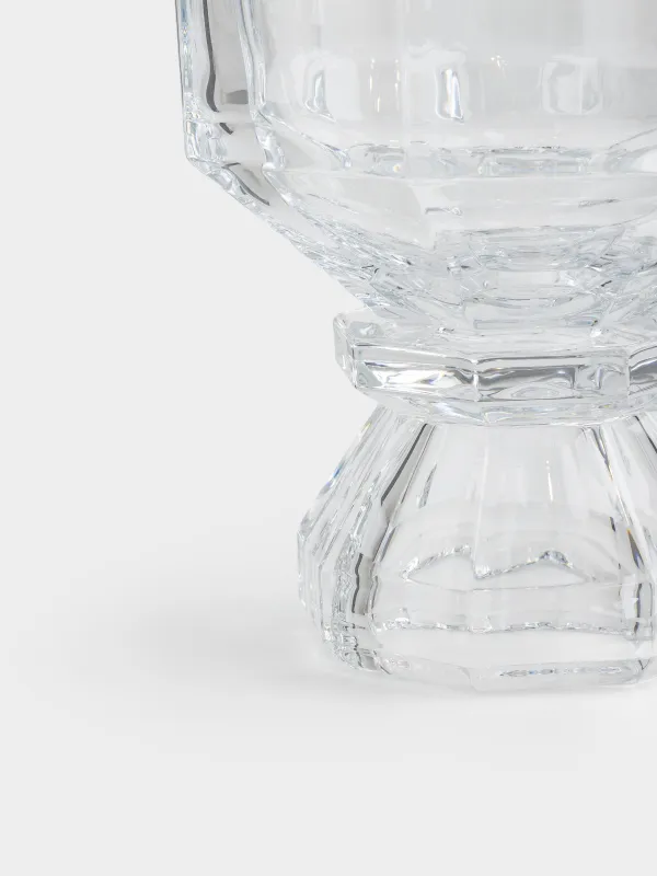 Candy bowl, 17x27 cm, 1 l, on a leg, with lid, glass, Edges, Terlano, image-4