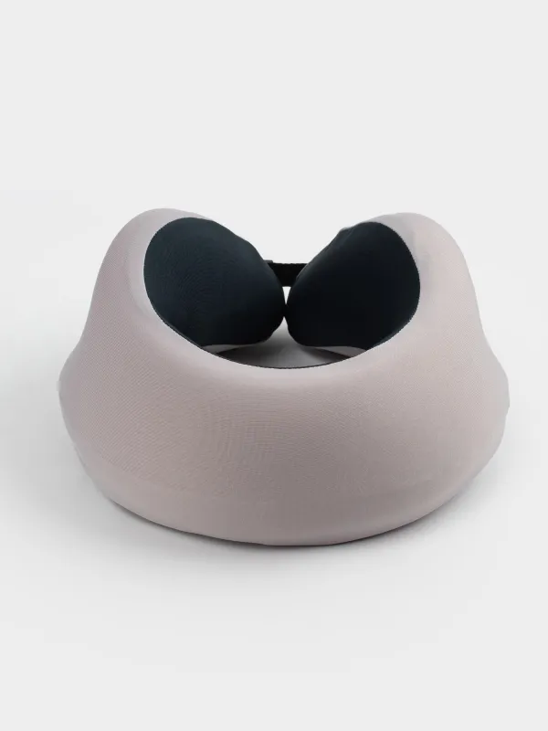 Travel pillow, 27 cm, polyester, beige-black, Travel comfort, image-2