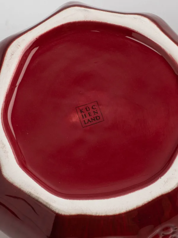 Storage container, 15x15 cm, 1.2 l, ceramic, Burgundy, Pomegranate, Pomegranate, image-4