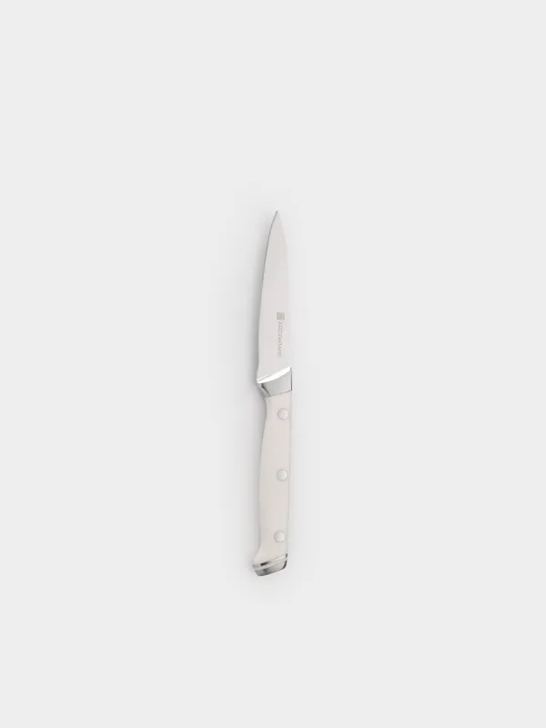 Paring knife, 9 cm, steel / plastic, white, Solo white, image-0