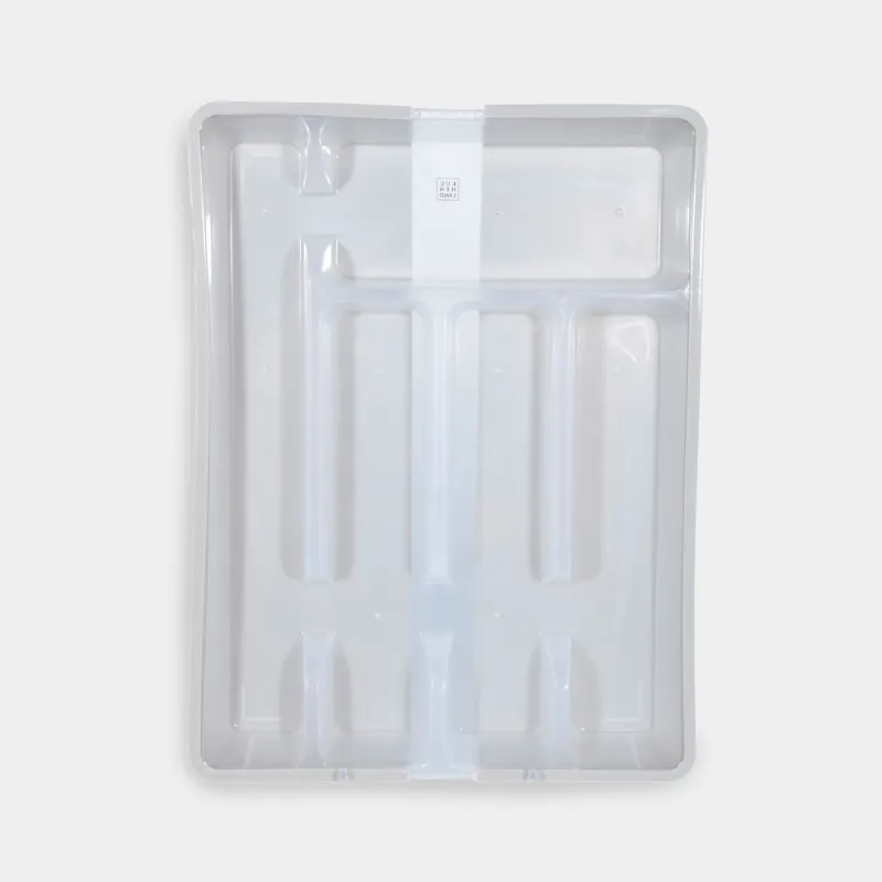 Cutlery tray, 37x27 cm, 7 units, sliding, plastic, white-gray, Keeping