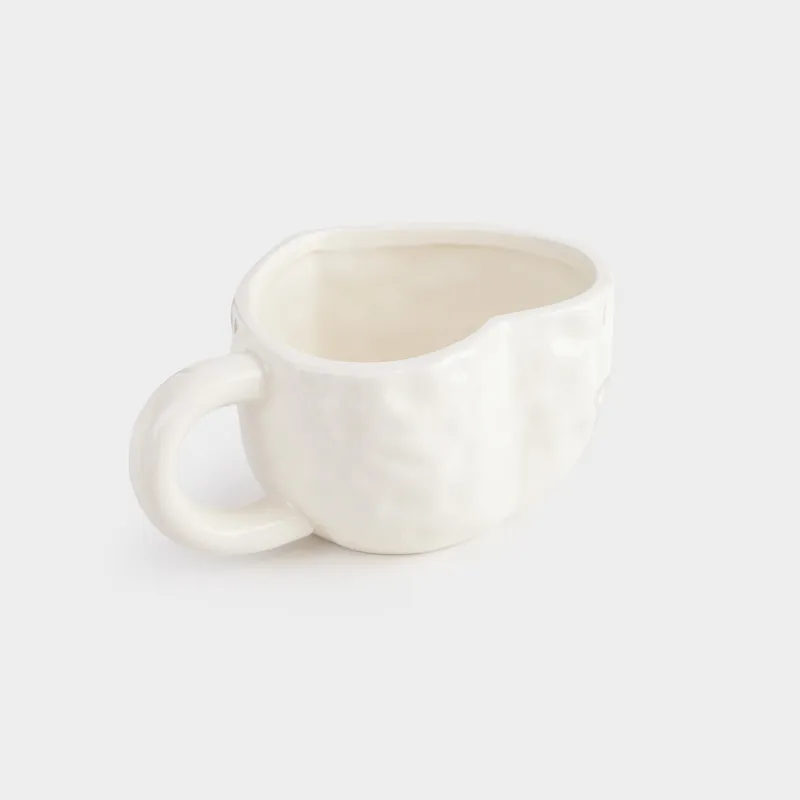 Mug, 500 ml, ceramic, milky gold, Heart, Crumple amour, image-1