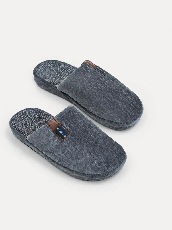 Men's slippers, home, p. 42-43, polyester, gray, Serious, image-2