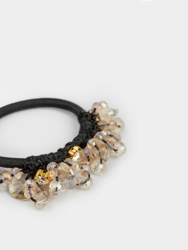 Hair tie, 5 cm, glass, Crystals, Hair crystal, image-1