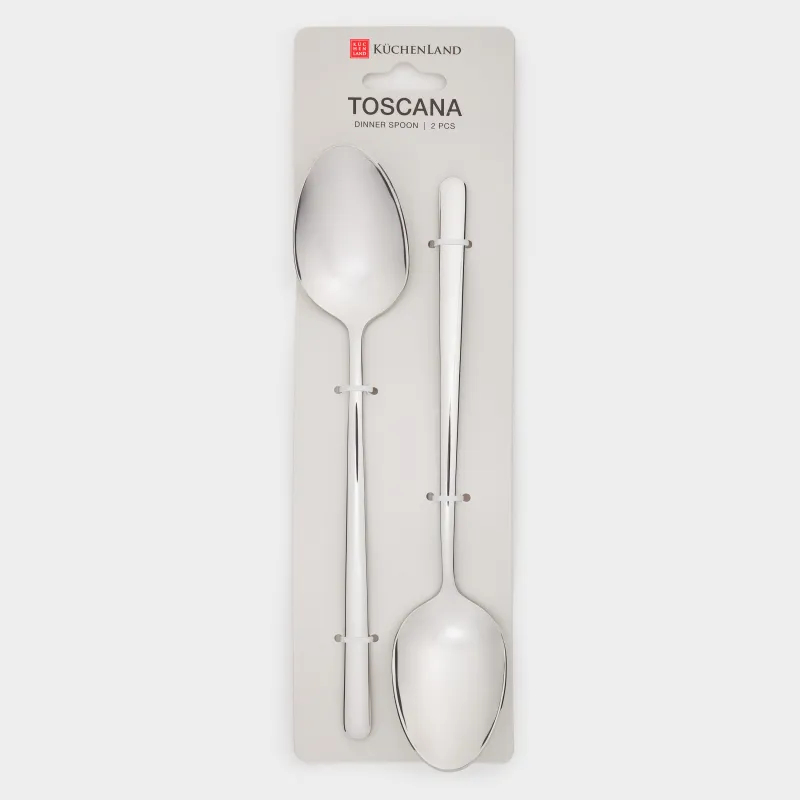 Dining spoon, 2 pcs, steel, Toscana, image-3