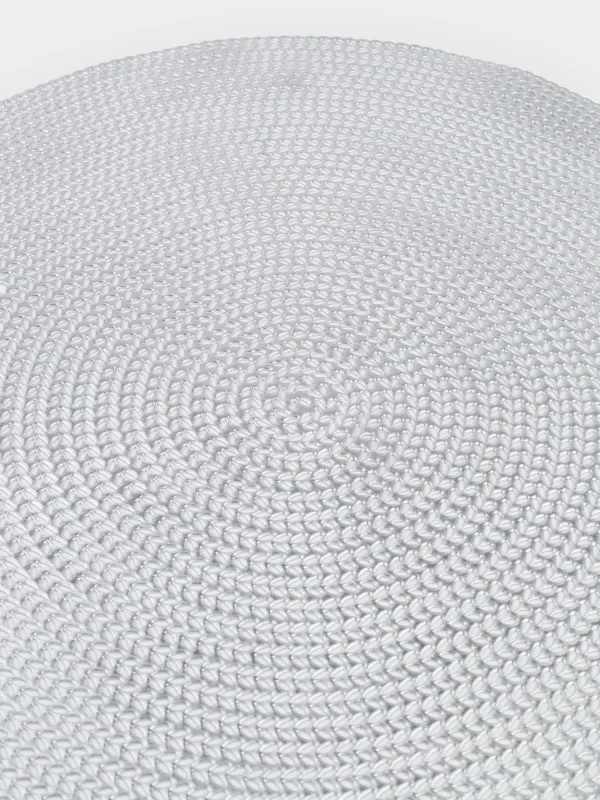 Placemat, 38 cm, PVC, round, silver, Azhur, image-2