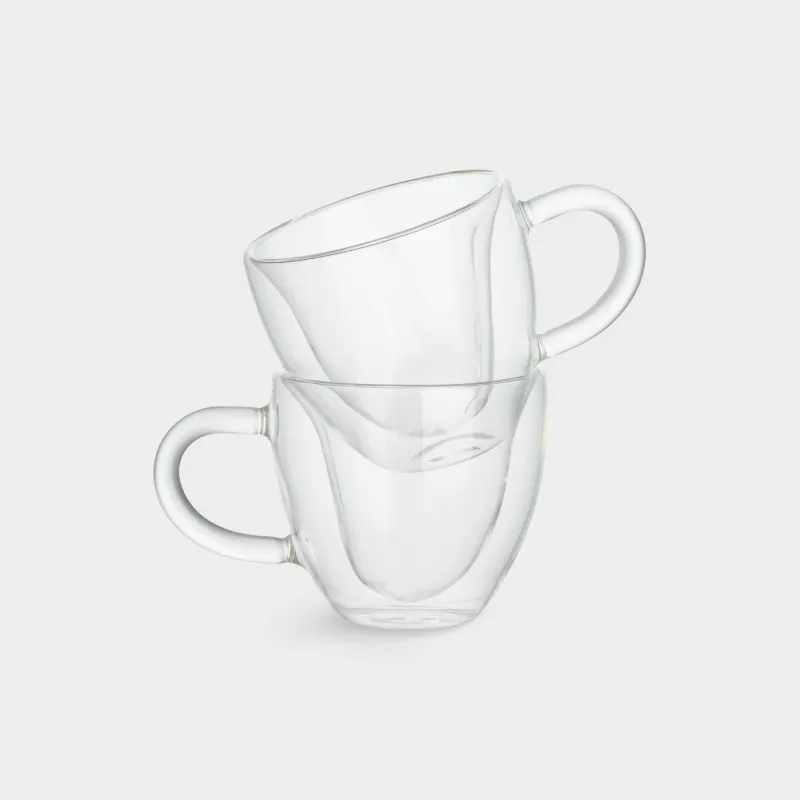Mug, 250 ml, 2 pcs, glass B, Heart, Air Shape