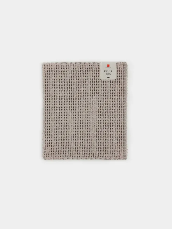 Mat, 60x110 cm, anti-slip, Polyester / cotton, beige, Grid, Cozy, image-5