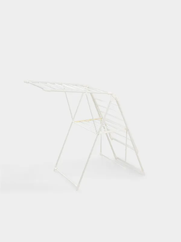 Floor-standing clothes dryer, 155x57 cm, folding, metal, beige, X-shape, Compact, image-2