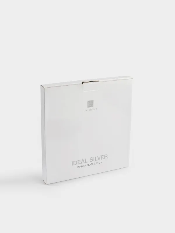 Dining plate, 26 cm, porcelain F, white, Ideal silver, image-5