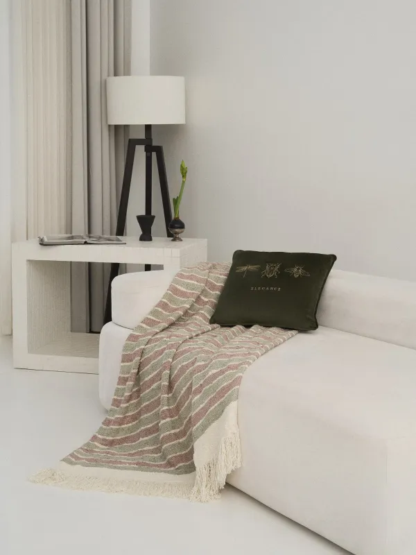 Decorative pillow, 45x45 cm, velvet, green, Bugs, Bugs, image-7