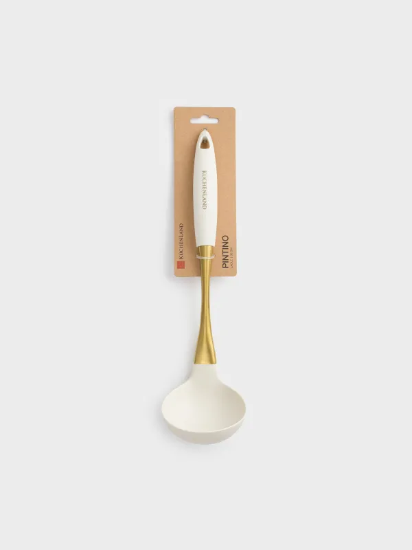 Ladle, 33 cm, silicone / steel, milky gold, Pintino, image-5