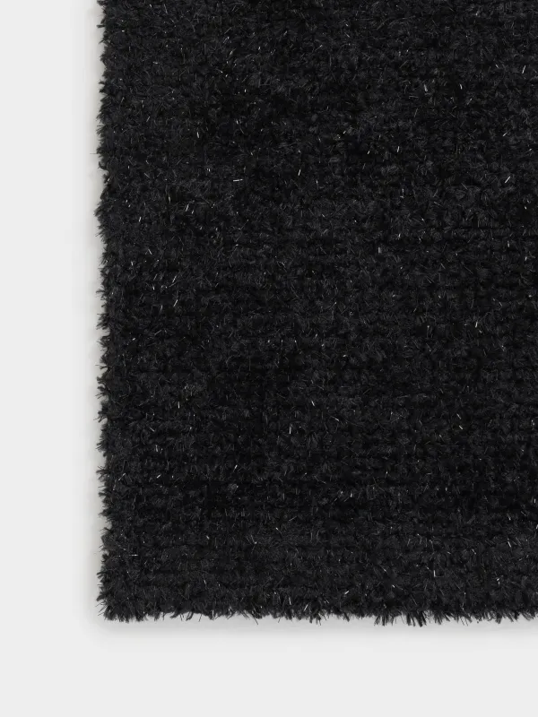 Mat, 50x80 cm, anti-slip, cotton / polyester, black, Gradan, image-1