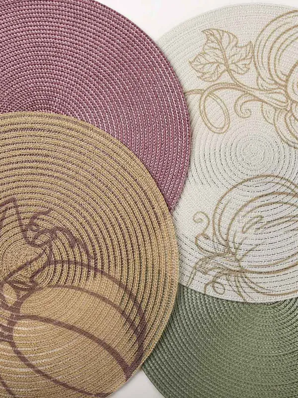 Napkin for appliances, 38 cm, polypropylene/PET, Round, Green, Circle, image-1