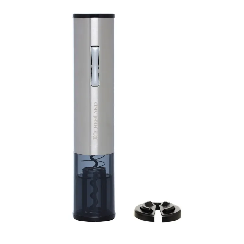 Electric corkscrew, 22 cm, with foil cutter, steel / plastic, LED B, Bar, image-0