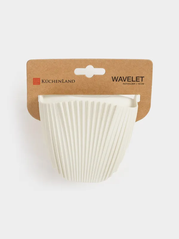 Potholder, 10 cm, silicone, beige, Wavelet, image-8