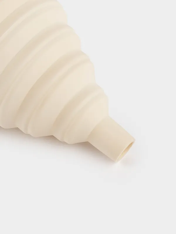 Funnel, 12x11 cm, folding, silicone, cream, Manny, image-4