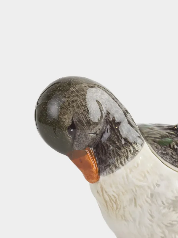 Sugar bowl, 10 cm, 220 ml, with spoon, ceramic, Duckling, Duck, image-2